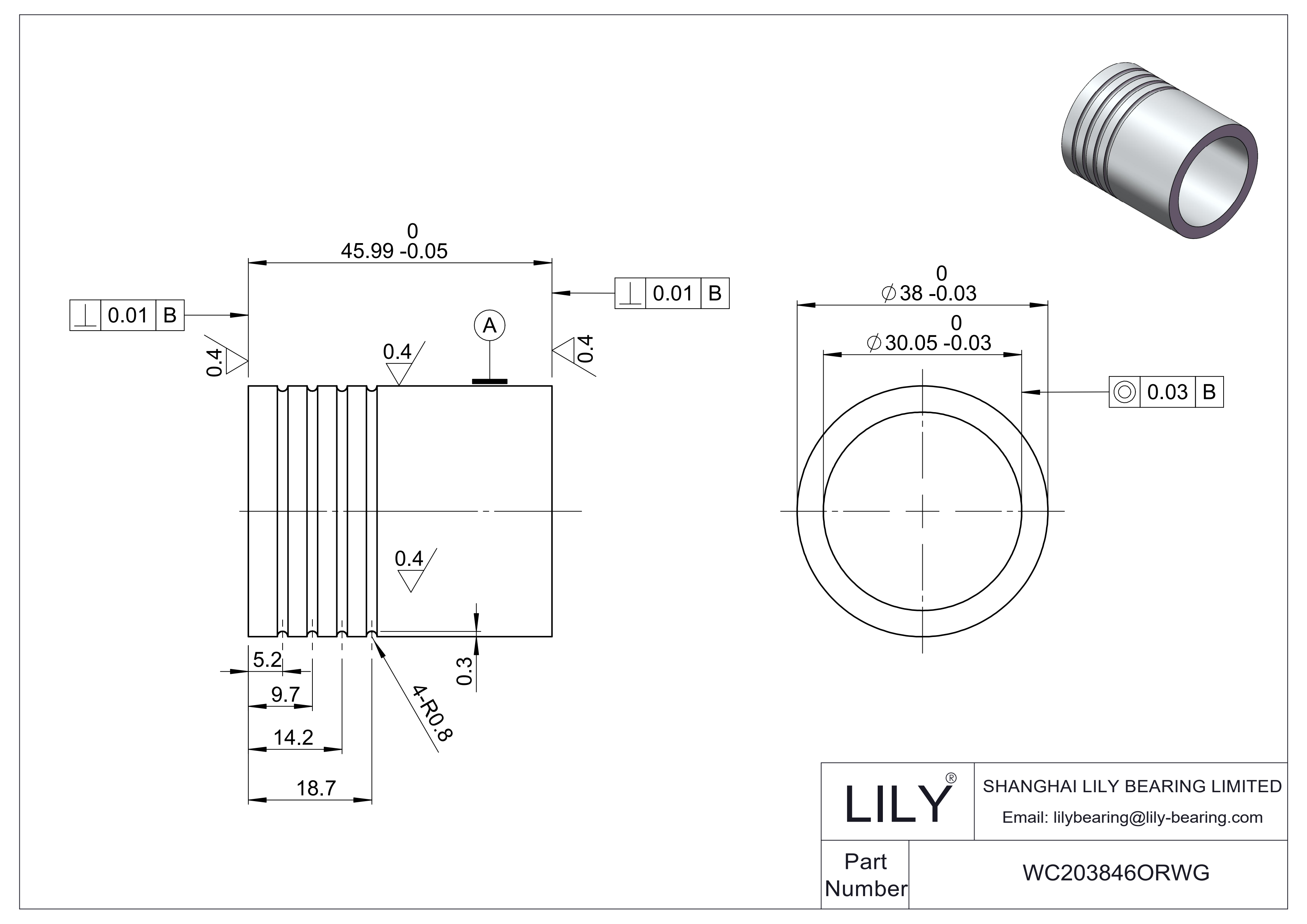 WC203846ORWG Componentes de carburo de wolframio (WC) cad drawing